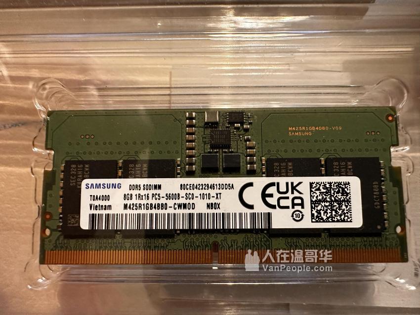 Samsung 8GB DDR5 5600MHz 2条内存条$50 - 人在温哥华网VanPeople.com