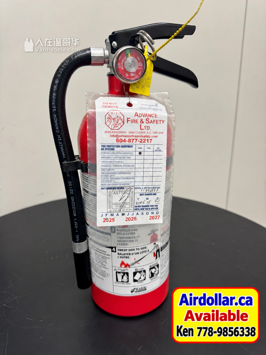 Dry Chemical Fire Extinguishers - 人在温哥华网 VanPeople.com