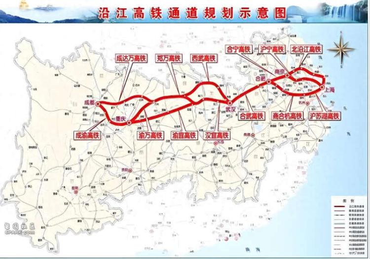 沿江高铁大通道：首段2025年通车，3小时到武汉！